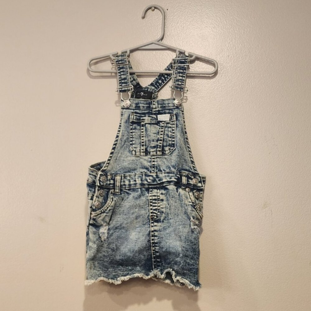 7 For All Mankind 3T Denim Overall Dress